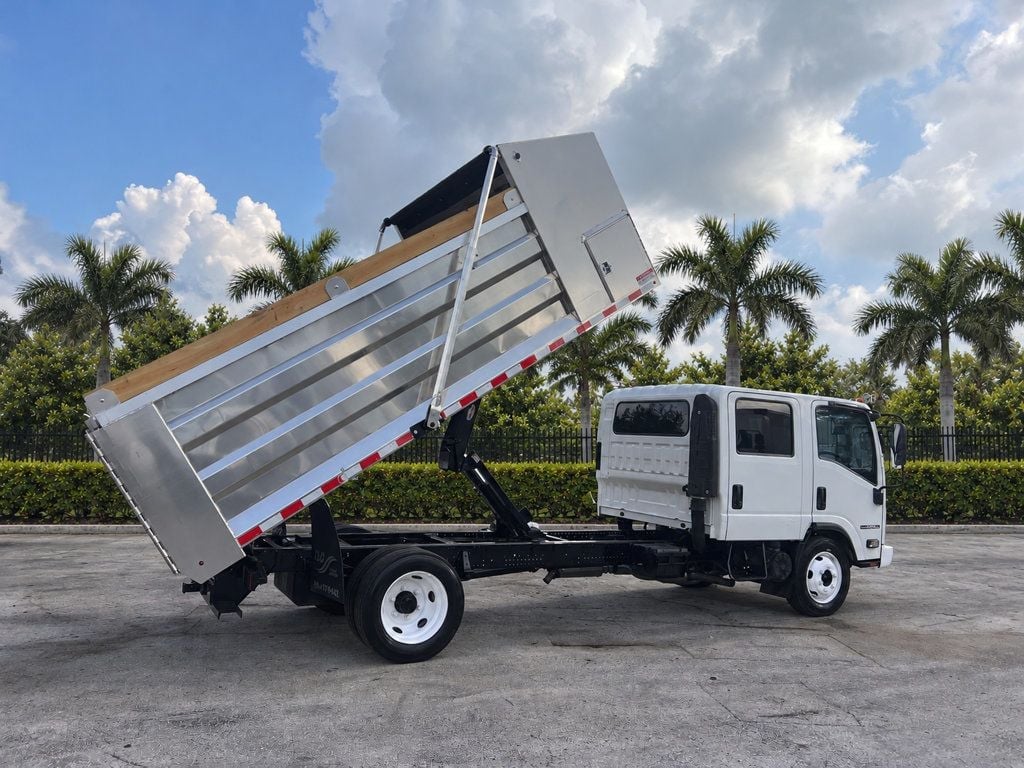 2018 Isuzu NPR HD CREW gas w/ NEW 14ft Landscape Body Aluminum dump Truck