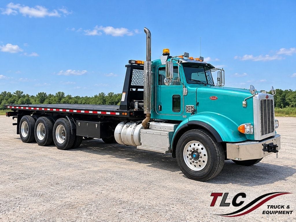 2013 Peterbilt 365 w/ JerrDan 28ft Industrial Carrier 15 Ton Tri Axle